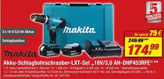 toom Baumarkt Makita Akku Schlagbohrschrauber-LXT Set 18V/3,0 AH-DHP453RFE Angebot