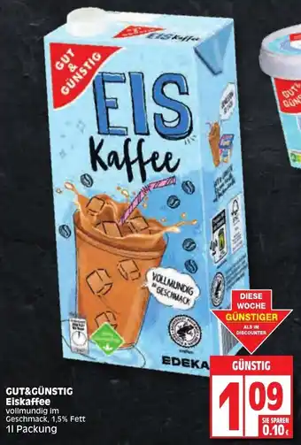 Edeka Gut & Günstig Eiskaffee 1 L Packung Angebot