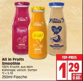 Edeka All in Fruits Smoothie 250 ml Flasche Angebot