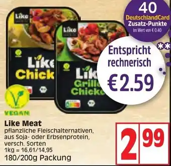 Edeka Like Meat 180/200g Packung Angebot