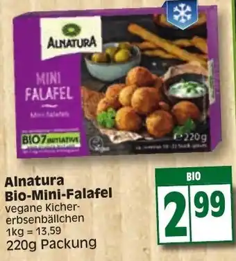 Edeka Alnatura Bio Mini Falafel 220 g Packung Angebot