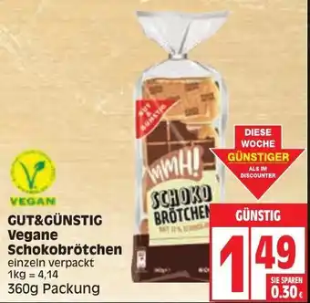 Edeka Gut & Günstig Vegane Schokobrötchen 360g Packung Angebot