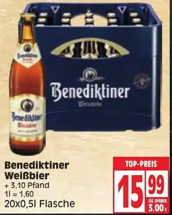 Edeka Benediktiner Weißbier 20x0,5L Flasche Angebot