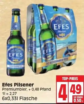 Edeka Efes Pilsener 6x0,33 L Flasche Angebot