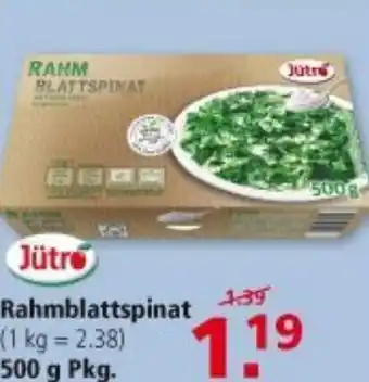 Multi Markt Jütro Rahmblattspinat 500g Angebot