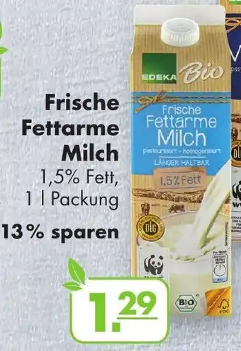 Handelshof Edeka Bio Frische Fettarme Milch 1 L Packung Angebot