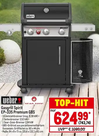 METRO Weber Gasgrill Spirit EP-335 Premium GBS Angebot