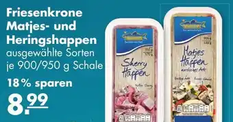 Handelshof Friesenkrone Matjes und Heringshappen 900/950 g Schale Angebot