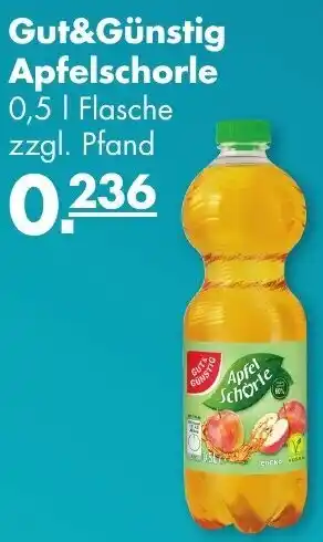 Handelshof Gut & Günstig Apfelschorle 0,5 L Flasche Angebot