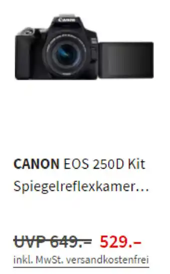 MediaMarkt Canon EOS 250D Kit Spiegelreflexkamer Angebot