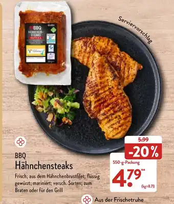 Aldi Nord BBQ Hahnchensteaks 550g Angebot