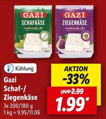 Lidl Gazi schaf-/ziegenkäse Angebot