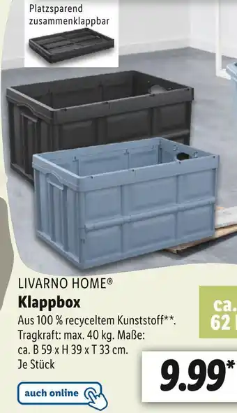 Lidl Livarno home klappbox Angebot