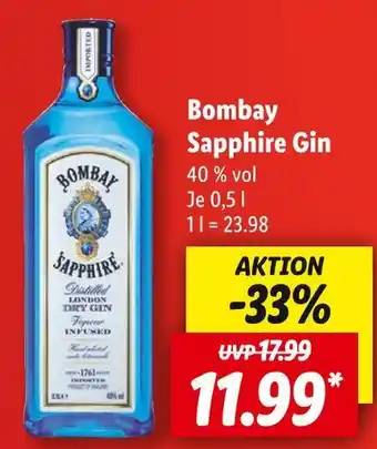 Lidl Bombay sapphire gin Angebot