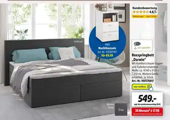 Lidl Sun garden boxspringbett „darwin“ Angebot