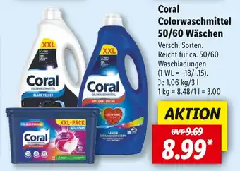 Lidl Coral colorwaschmittel 50/60 wäschen Angebot