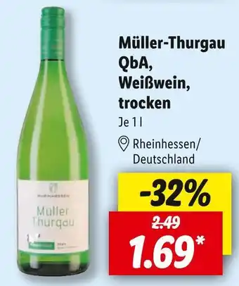 Lidl Müller thurgau qba weißwein Angebot