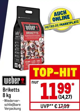 METRO Weber Briketts 8 kg Angebot