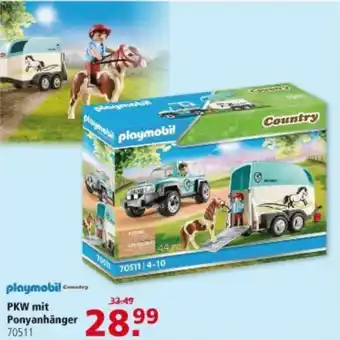 Multi Markt Playmobil PKW mit Ponyanhänger Angebot