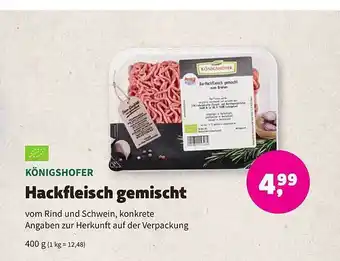 Aleco Biomarkt Königshofer hackfleisch gemischt Angebot