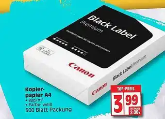 Edeka Canon kopierpapier a4 Angebot