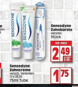 Edeka Sensodyne zahnbürste oder zahncreme Angebot