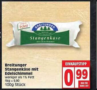 Edeka Breitunger stangenkäse mit edelschimmel Angebot