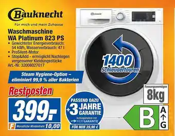 expert Techno Land Bauknecht waschmaschine wa platinum 823ps Angebot