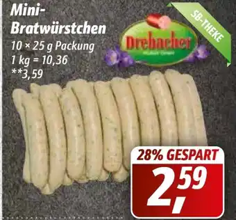 Simmel Drebacher Mini Bratwürstchen 10x25 g Packung Angebot