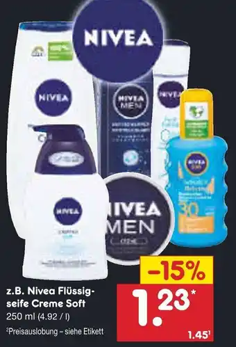 Netto Marken-Discount Nivea Flüssigseife Creme Soft 250 ml Angebot