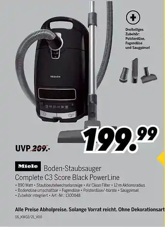 MEDIMAX MIELE Boden-Staubsauger Complete C3 Score Black PowerLine Angebot