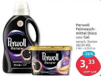 Budni Perwoll Feinwaschmittel Discs oder Gel 18/24 WL Angebot