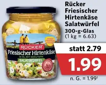 Combi Rücker Friesischer Hirtenkäse Salatwürfel 300 g Glas Angebot