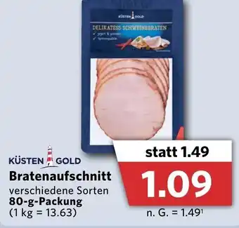 Combi Küsten Gold Bratenaufschnitt 80 g Packung Angebot