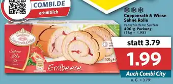 Combi Coppenrath & Wiese Sahne Rolle 400 g Packung Angebot