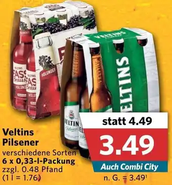 Combi Veltins Pilsener 6x0,33 L Packung Angebot