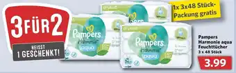 Combi Pampers Harmonie acqua Feuchttücher 3x48 Stück Angebot