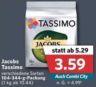 Combi Jacobs Tassimo 104-344 g Packung Angebot