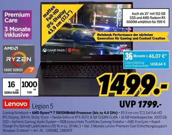 MEDIMAX Lenovo Legion 5 Angebot