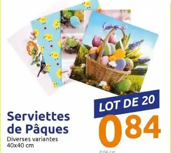 Action Serviettes de Pâques Angebot