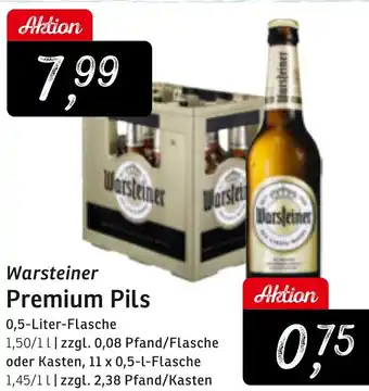 KONSUM Warsteiner Premium Pils 0,5 Liter Flasche Angebot