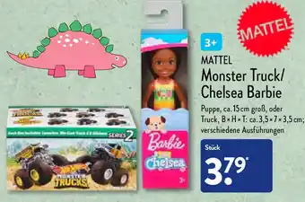 Aldi Nord Mattel Monster Truck/Chelsea Barbie Angebot