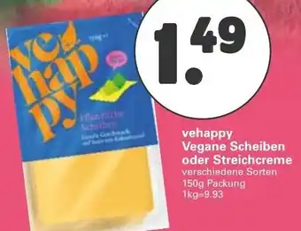 WEZ Vehappy Vegane Scheiben oder Streichcreme 150g Packung Angebot