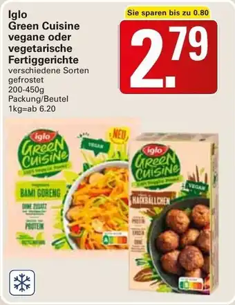 WEZ Iglo Green Cuisine vegane oder vegetarische Fertiggerichte 200-450g Packung/Beutel Angebot