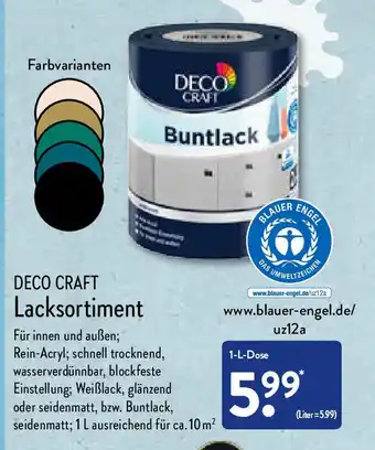 Aldi Nord Deco Craft Lacksortiment 1L Angebot