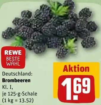 REWE Brombeeren 125 g Schale Angebot