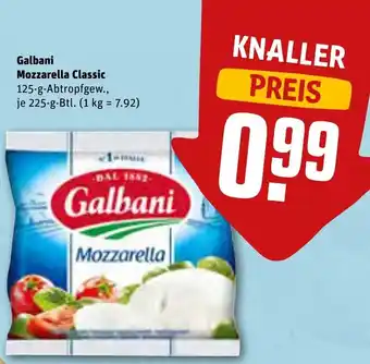 REWE Galbani Mozzarella Classic 225 g Btl. Angebot