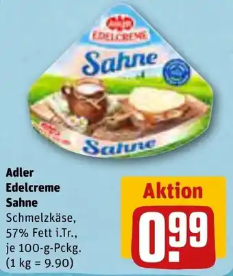 REWE Adler Edelcreme Sahne 100 g Pckg. Angebot