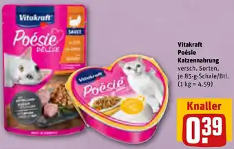 REWE Vitakraft Poésie Katzennahrung 85g Schale/Btl. Angebot