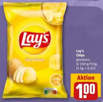 REWE Lay's Chips 150 g Pckg. Angebot